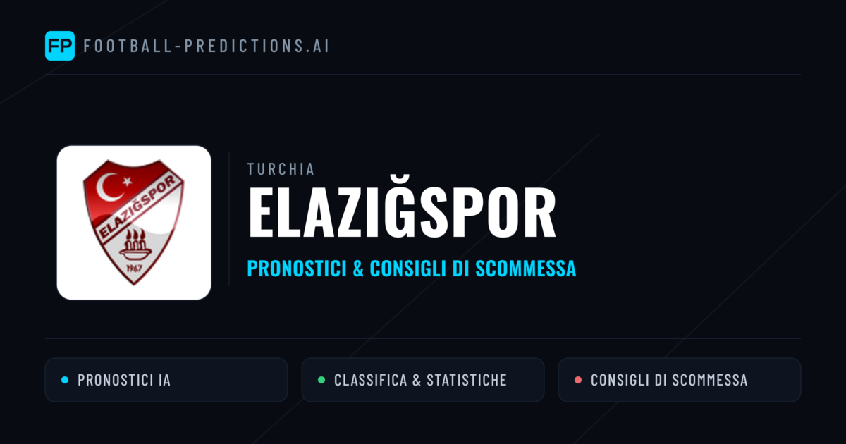 Pronostici e Statistiche Elazığspor