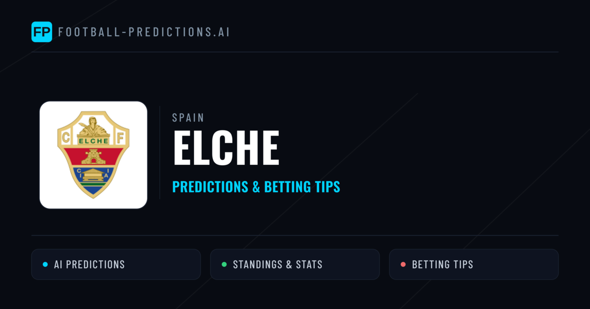 Elche Predictions & Stats