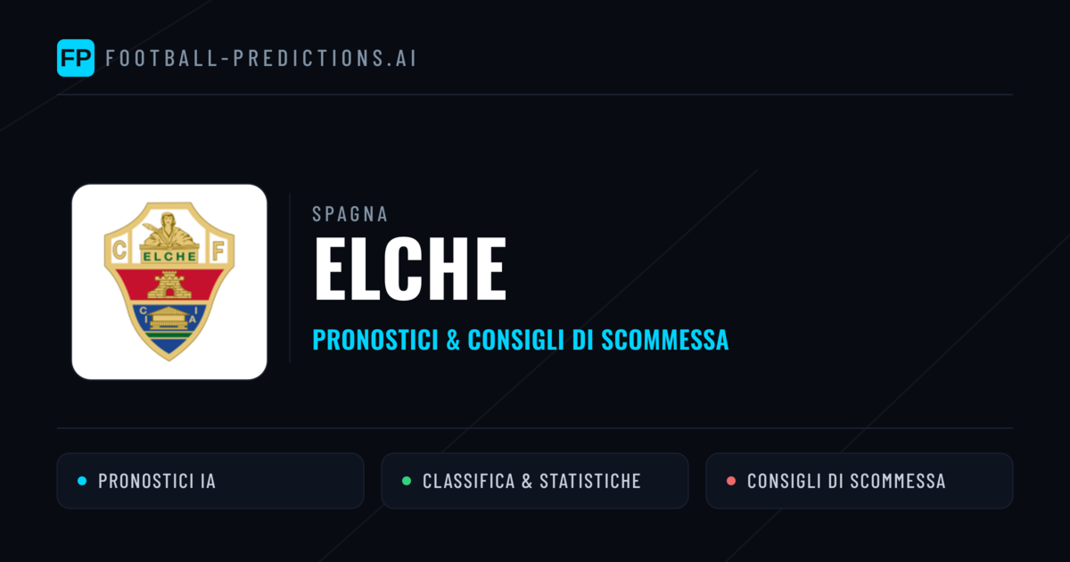 Pronostici e Statistiche Elche