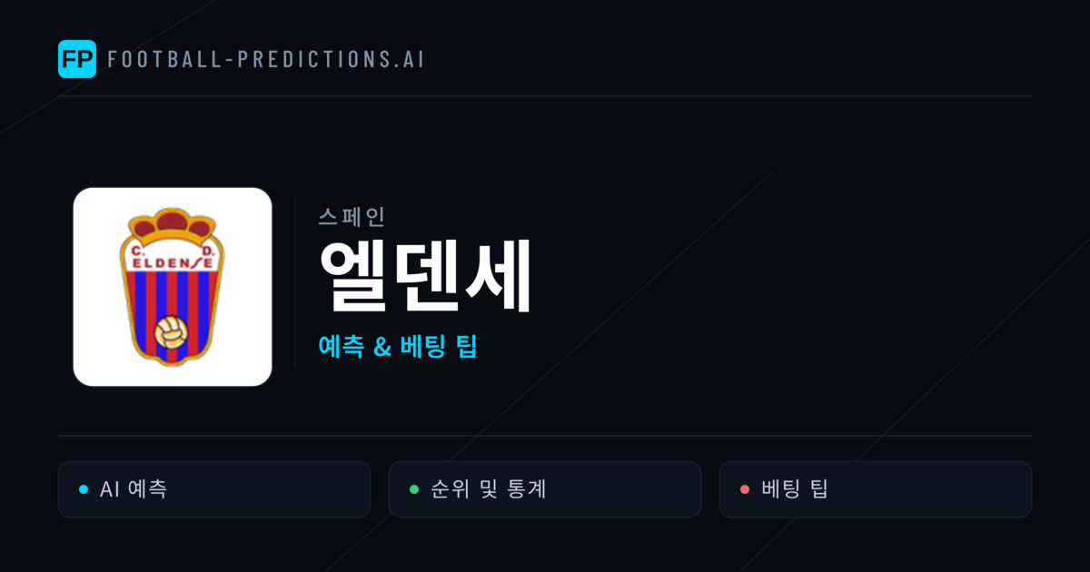 엘덴세 축구 예측 & 통계