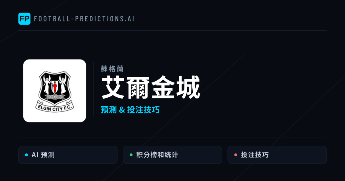 艾爾金城 運彩分析|足球預測與數據