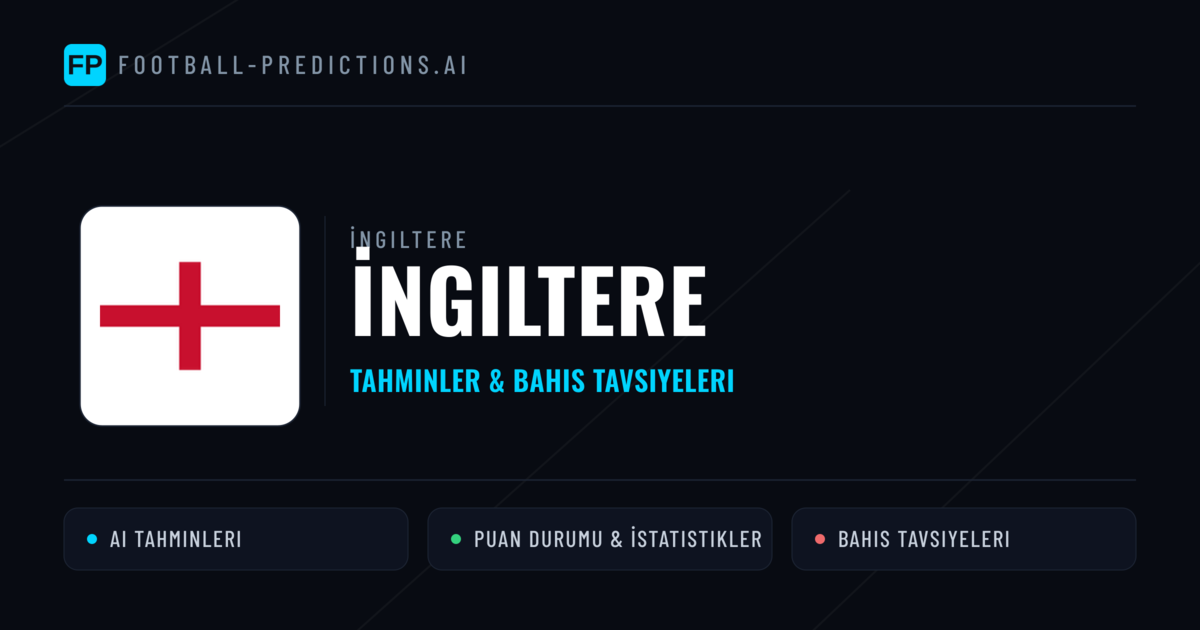 İngiltere Tahminleri & İstatistikler