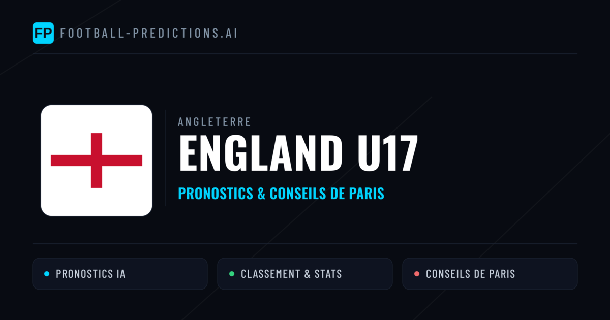 England U17 Pronostics & Statistiques