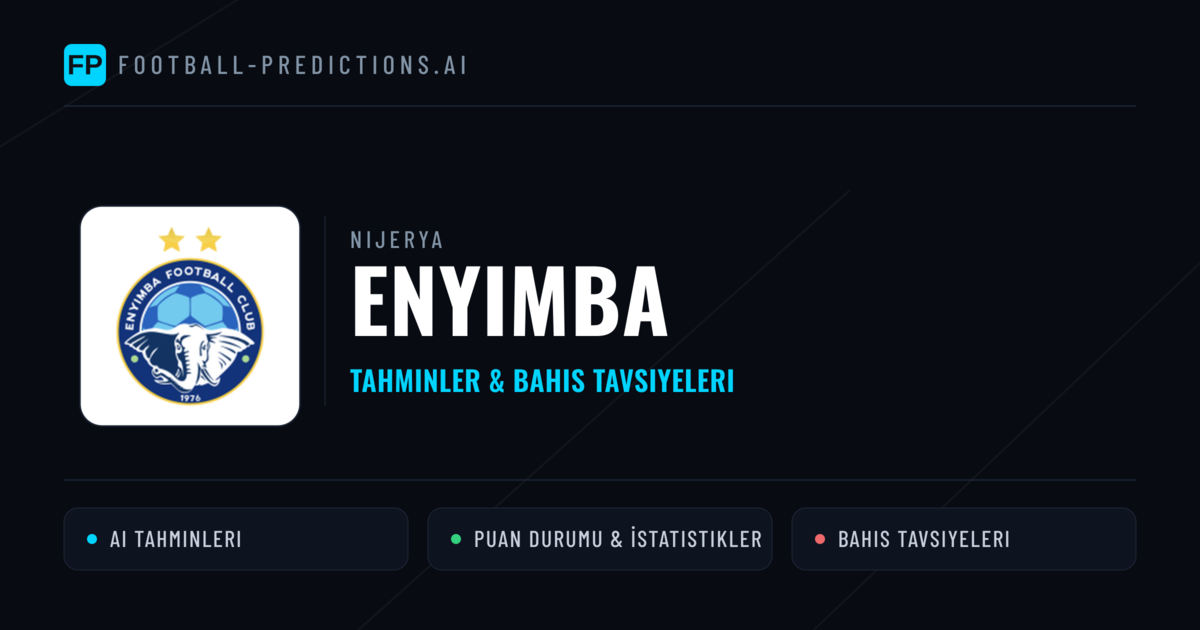 Enyimba Tahminleri & İstatistikler