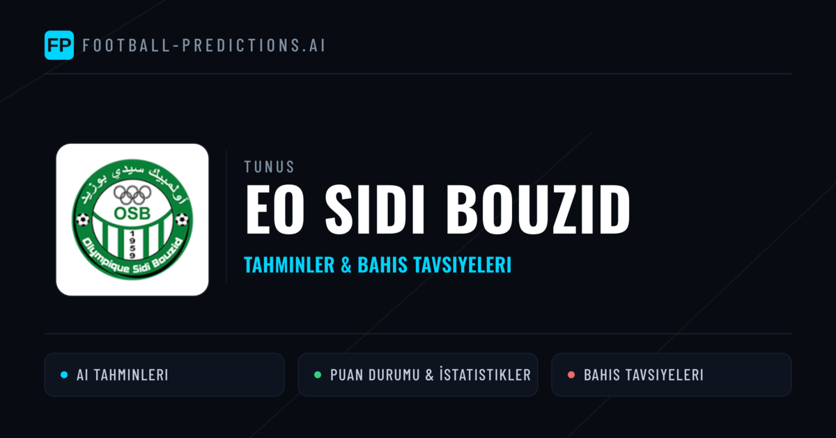 EO Sidi Bouzid Tahminleri & İstatistikler