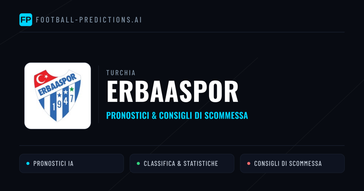 Pronostici e Statistiche Erbaaspor