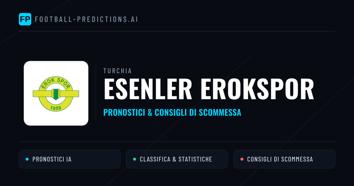 Pronostici e Statistiche Esenler Erokspor