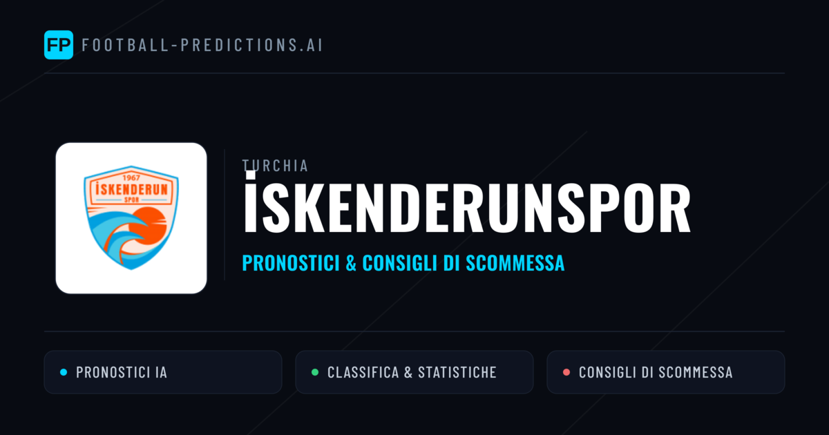 Pronostici e Statistiche İskenderunspor