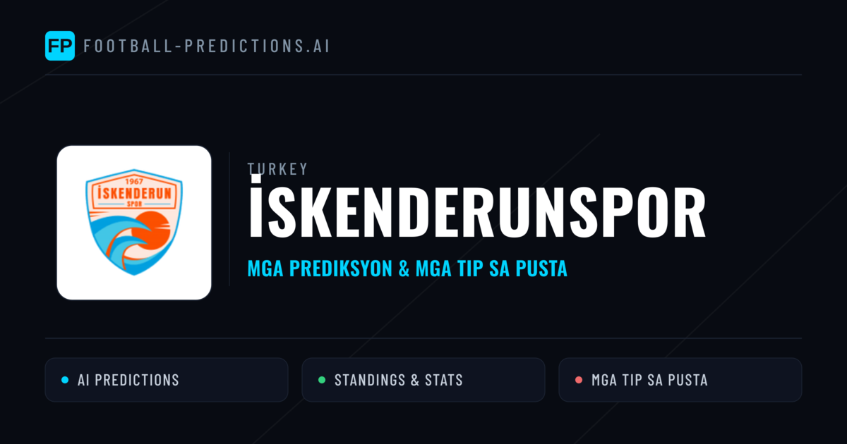 İskenderunspor Predictions & Stats