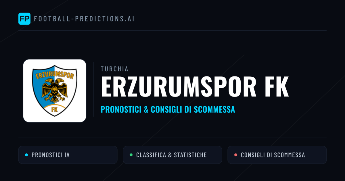 Pronostici e Statistiche Erzurumspor FK