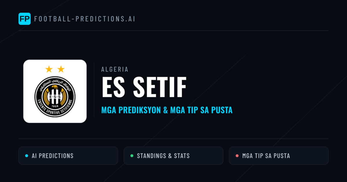 ES Setif Predictions & Stats