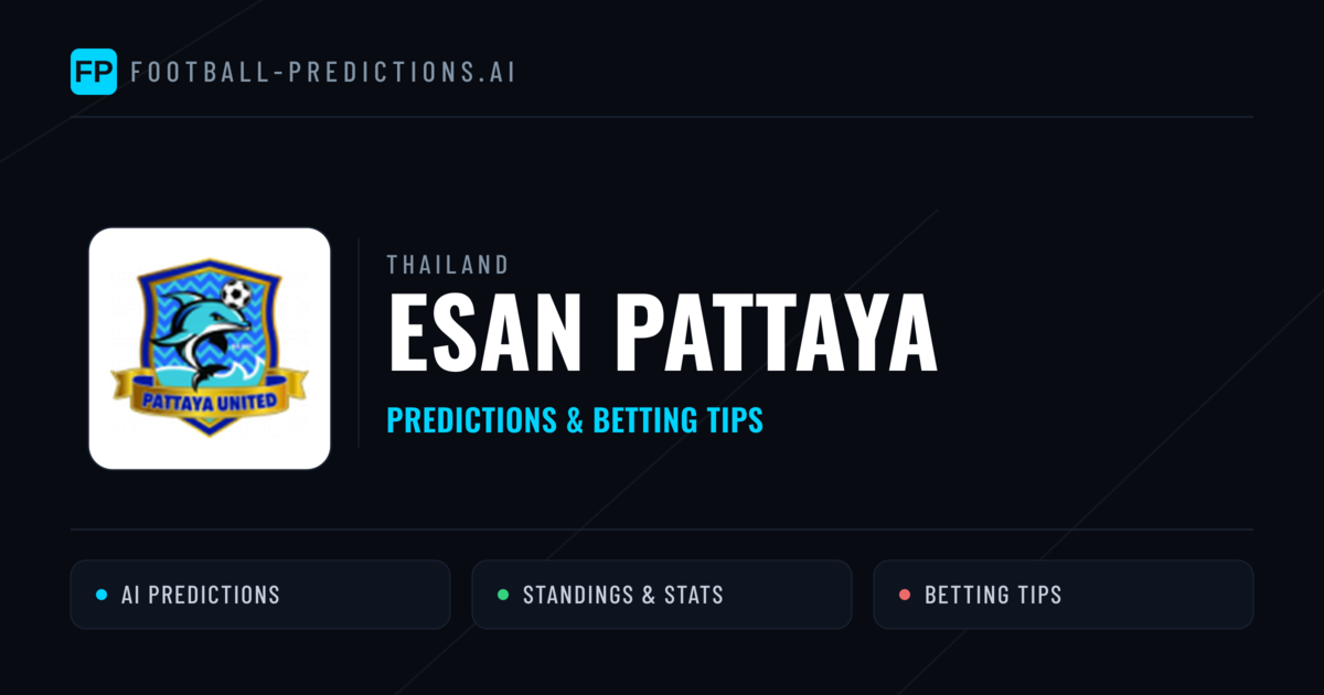 Esan Pattaya Predictions & Stats