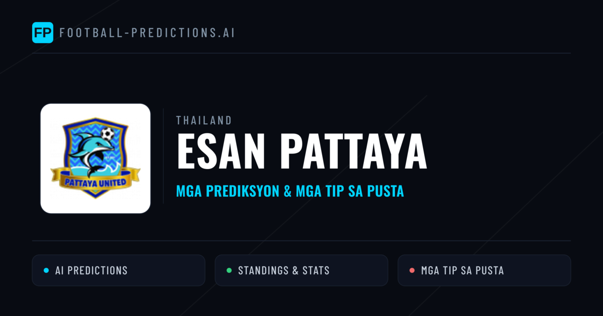 Esan Pattaya Predictions & Stats