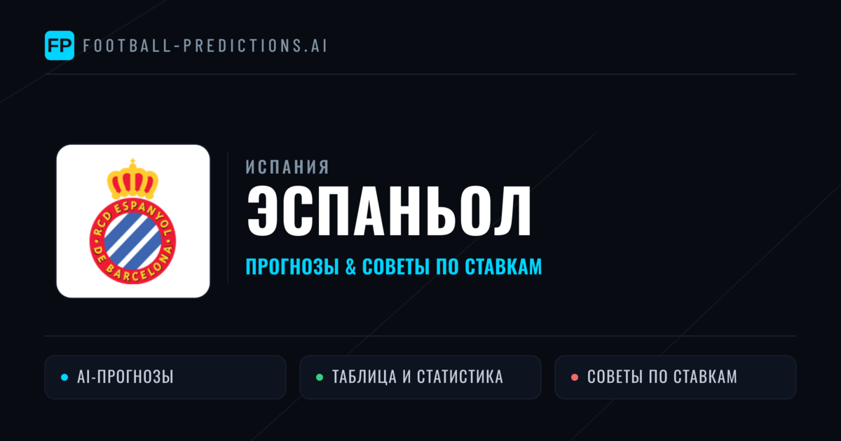 Эспаньол прогнозы и статистика