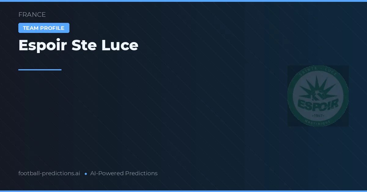Espoir Ste Luce Predictions & Stats