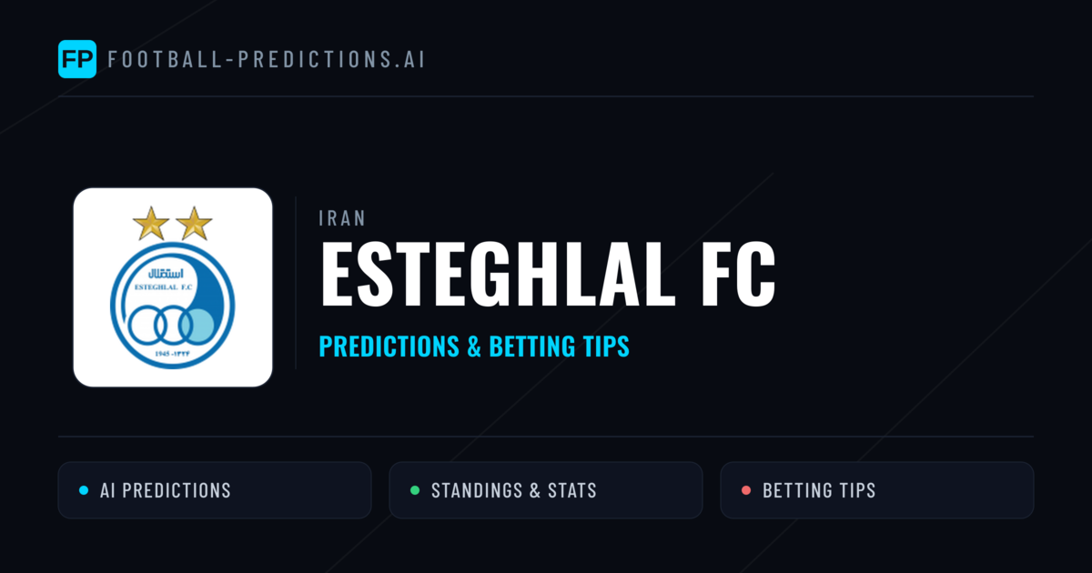 Esteghlal FC Predictions & Stats