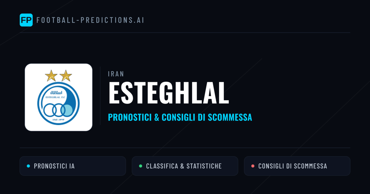 Pronostici e Statistiche Esteghlal