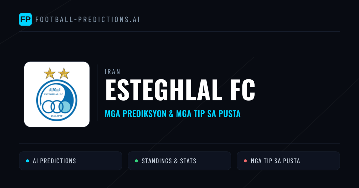 Esteghlal FC Predictions & Stats