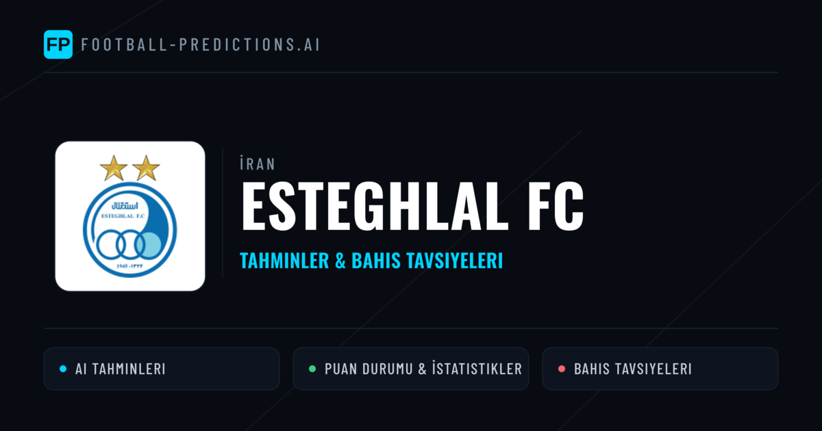 Esteghlal FC Tahminleri & İstatistikler