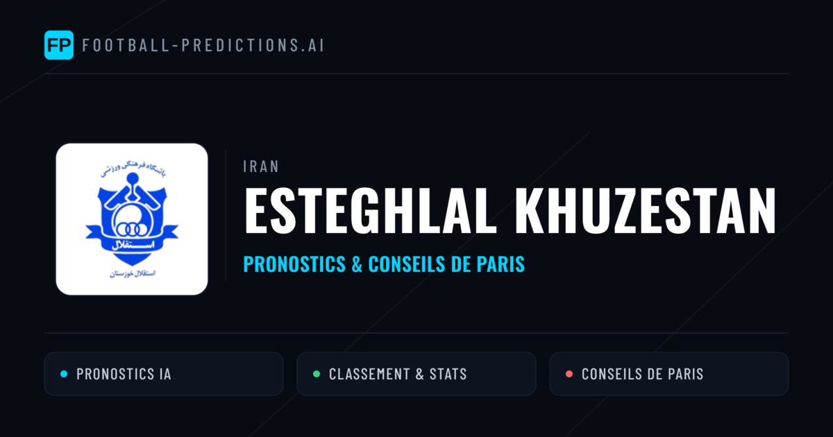 Esteghlal Khuzestan Pronostics & Statistiques