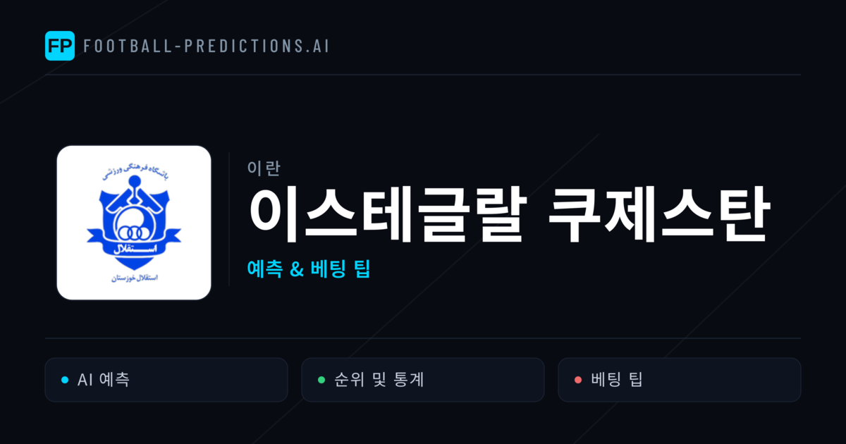 이스테글랄 쿠제스탄 축구 예측 & 통계