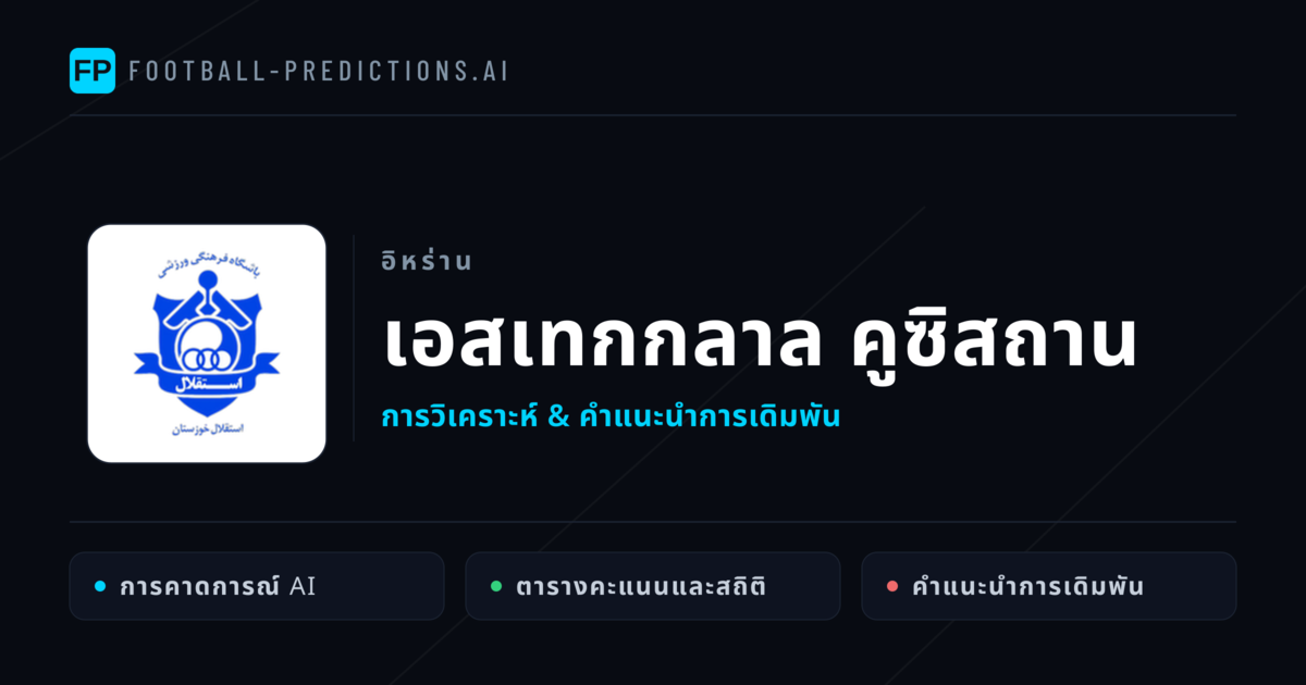 เอสเทกกลาล คูซิสถาน การวิเคราะห์และสถิติ