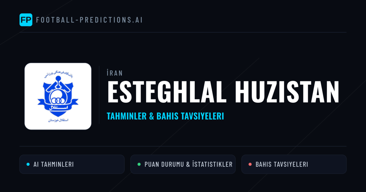 Esteghlal Huzistan Tahminleri & İstatistikler