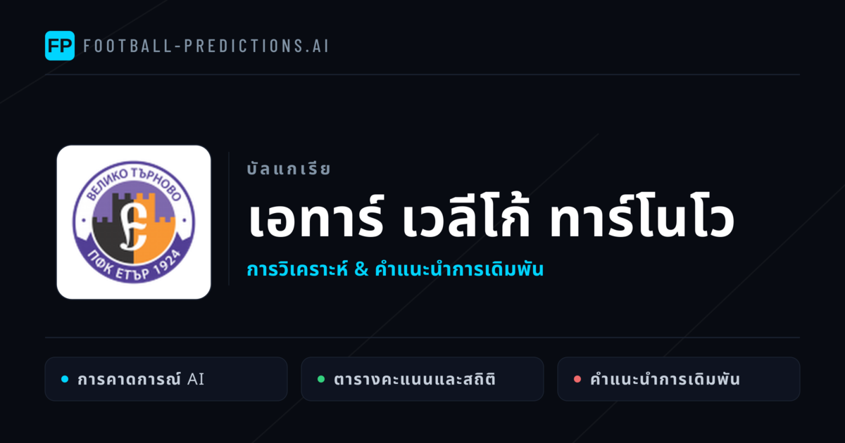 เอทาร์ เวลีโก้ ทาร์โนโว การวิเคราะห์และสถิติ