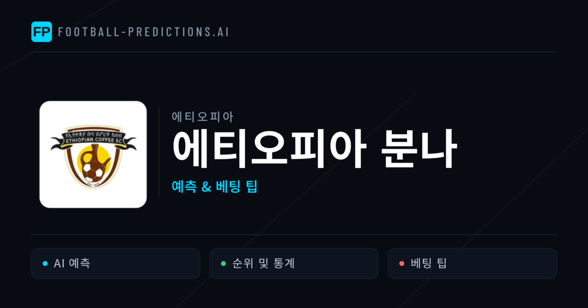 에티오피아 분나 축구 예측 & 통계