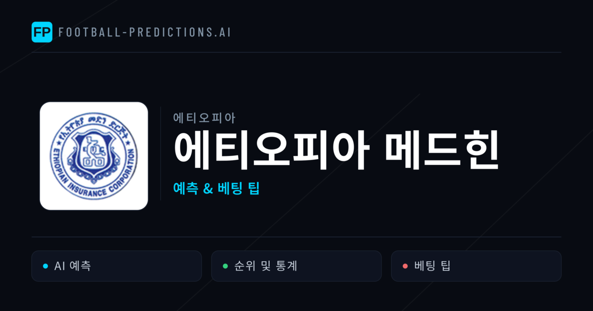 에티오피아 메드힌 축구 예측 & 통계