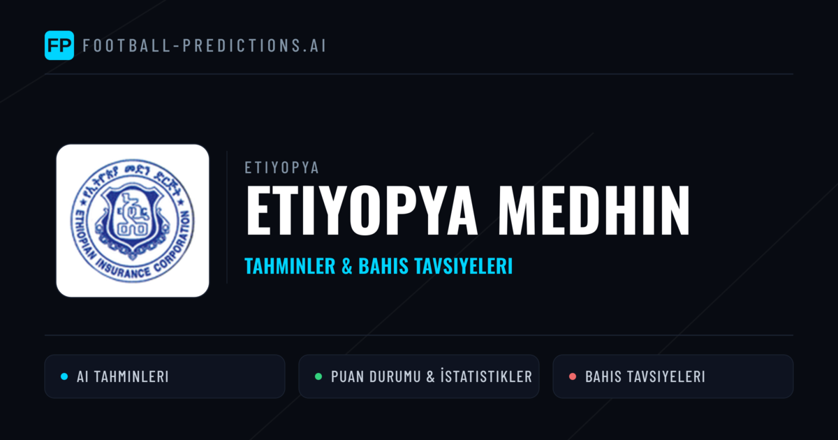 Etiyopya Medhin Tahminleri & İstatistikler