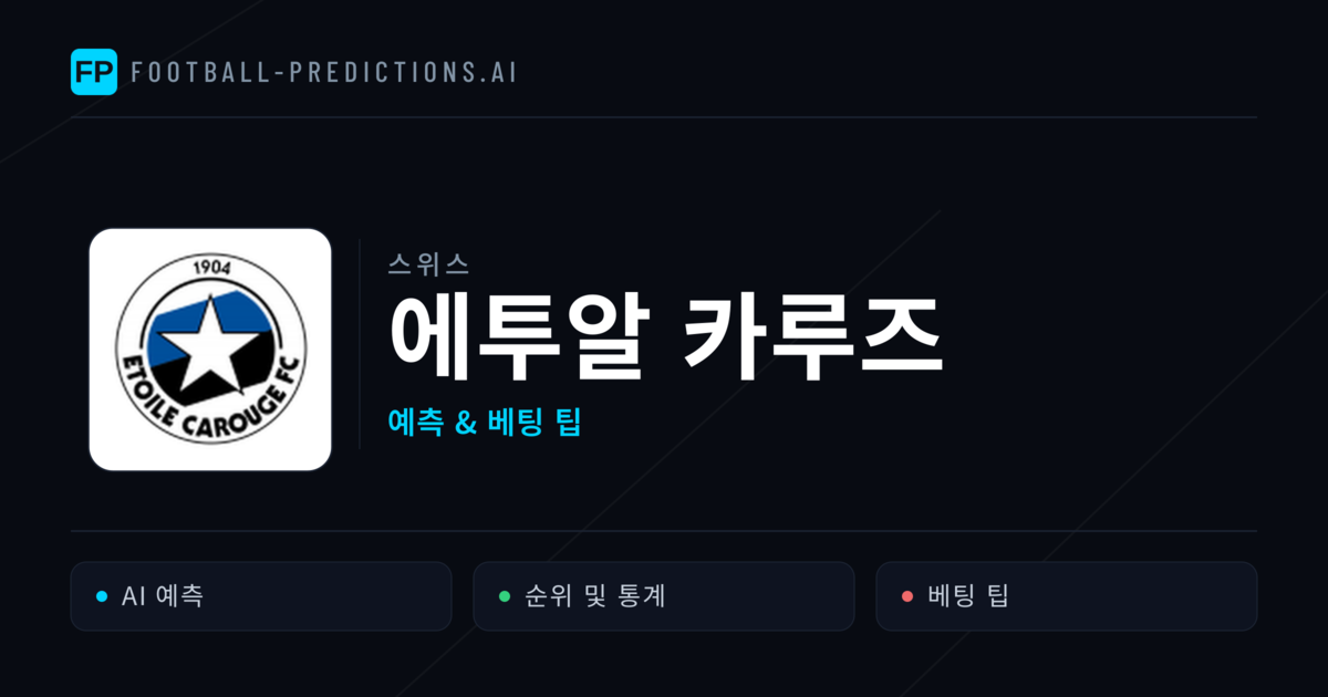 에투알 카루즈 축구 예측 & 통계