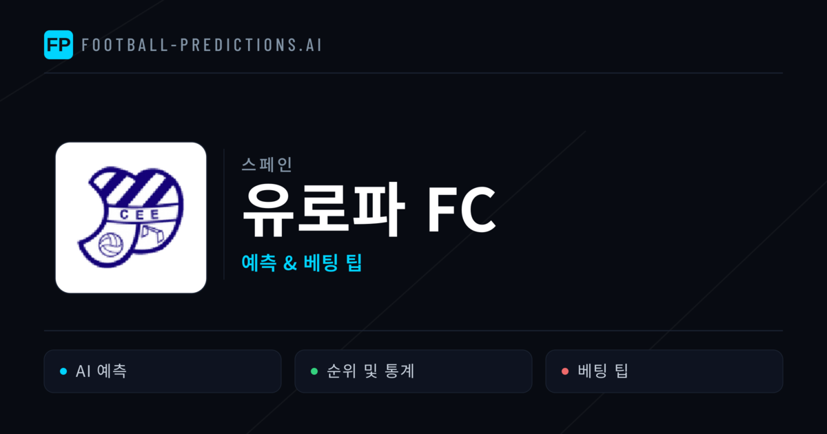 유로파 FC 축구 예측 & 통계