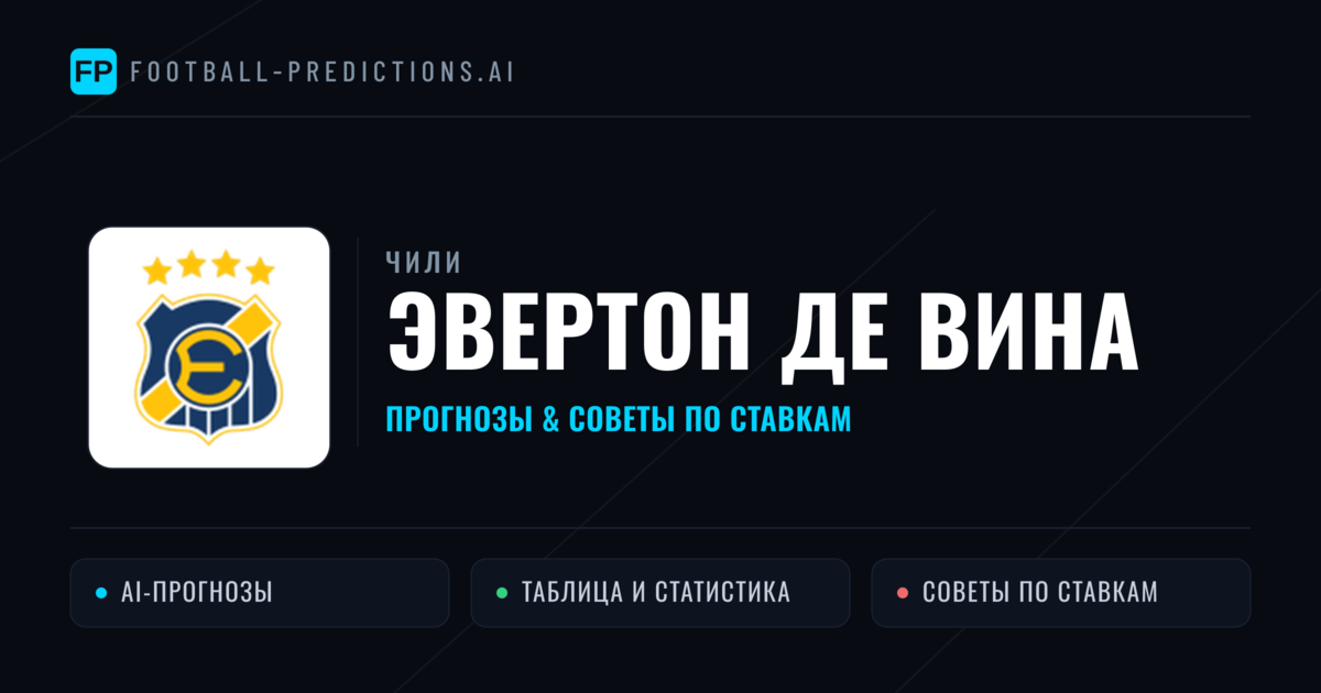 Эвертон де Вина прогнозы и статистика