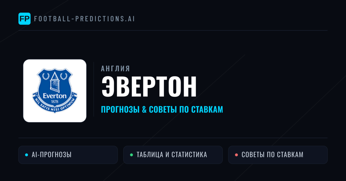Эвертон прогнозы и статистика