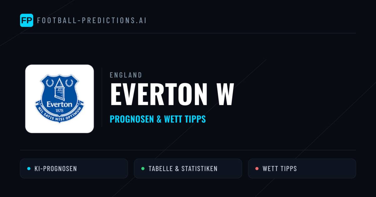 Everton W Prognosen & Statistiken