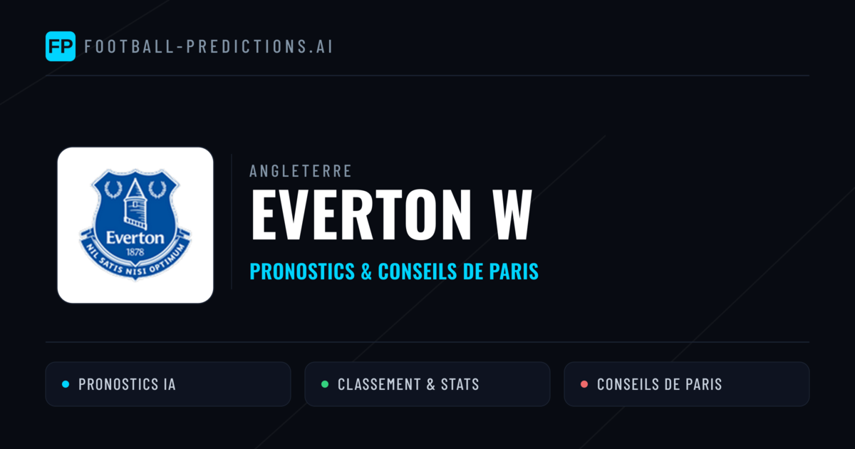 Everton W Pronostics & Statistiques