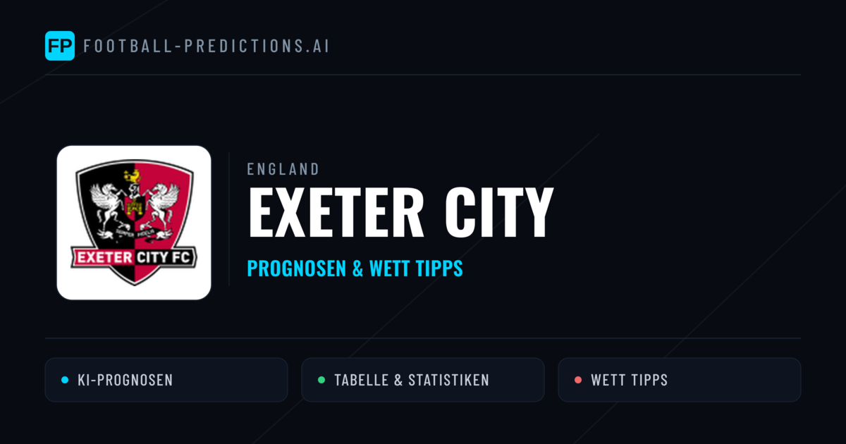 Exeter City Prognosen & Statistiken