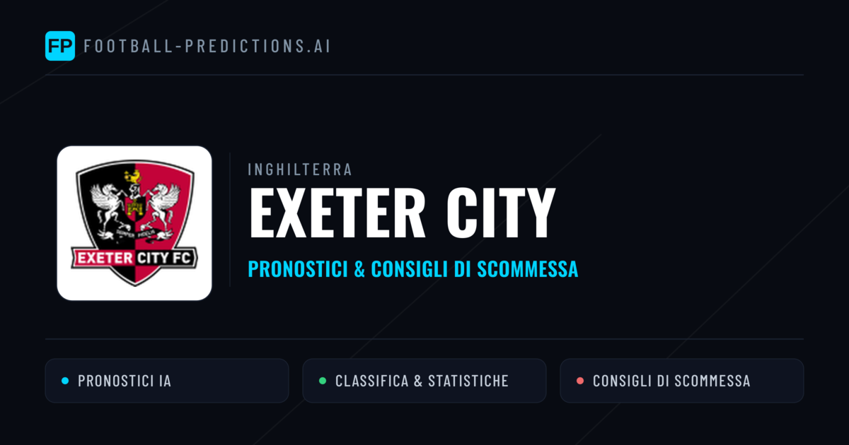 Pronostici e Statistiche Exeter City