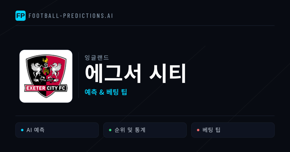 에그서 시티 축구 예측 & 통계