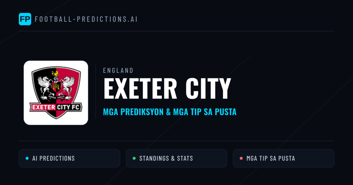 Exeter City Predictions & Stats