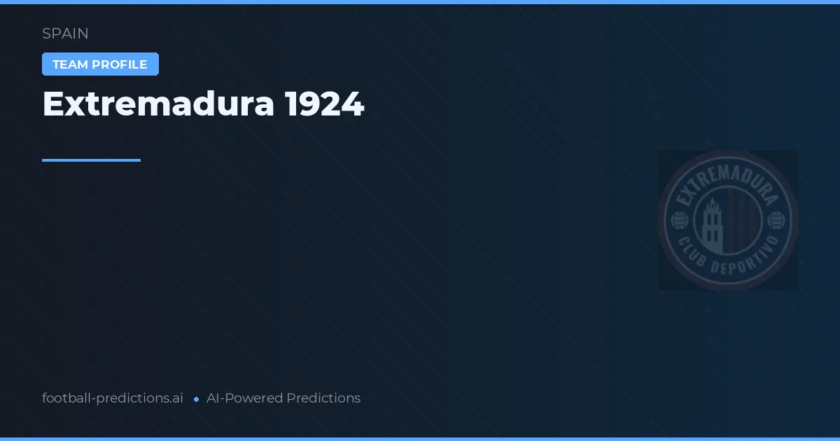 Extremadura 1924 Predictions & Stats