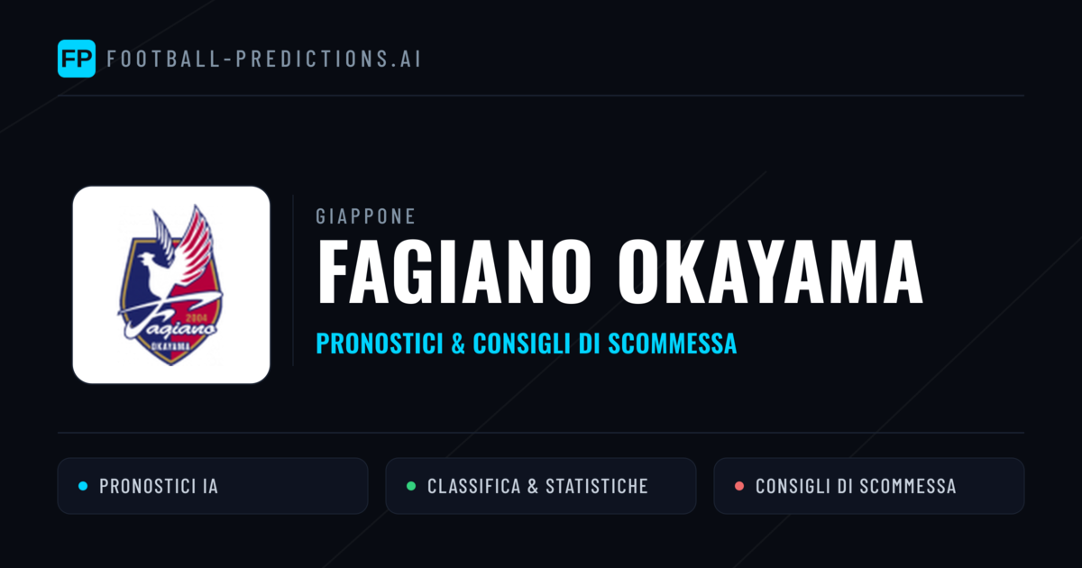Pronostici e Statistiche Fagiano Okayama