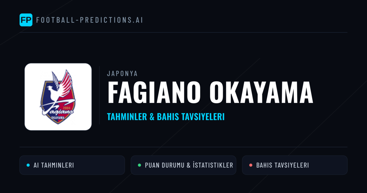 Fagiano Okayama Tahminleri & İstatistikler