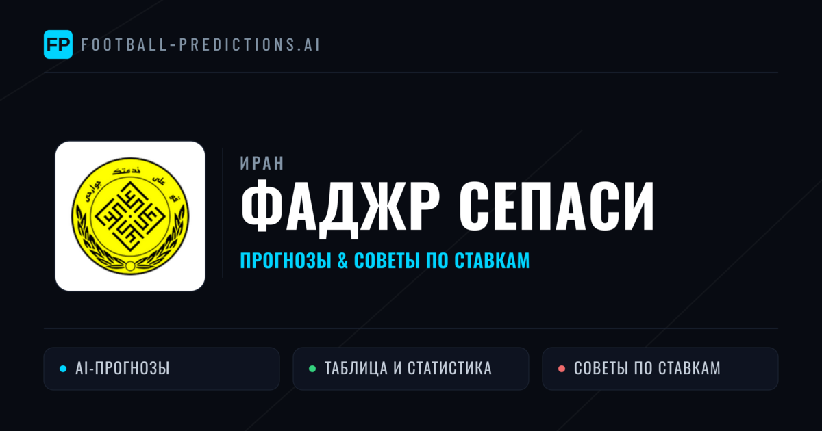 Фаджр Сепаси прогнозы и статистика