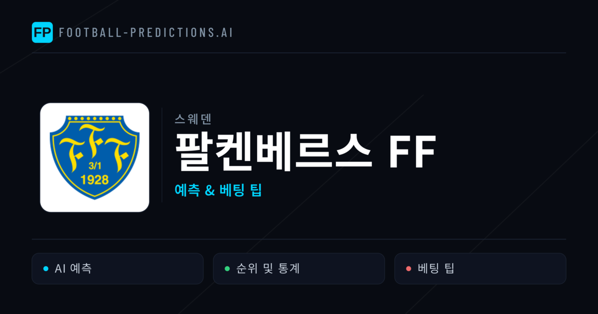팔켄베르스 FF 축구 예측 & 통계