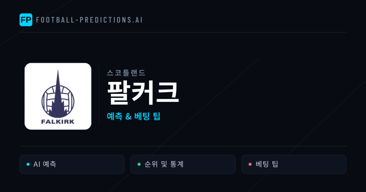 팔커크 축구 예측 & 통계