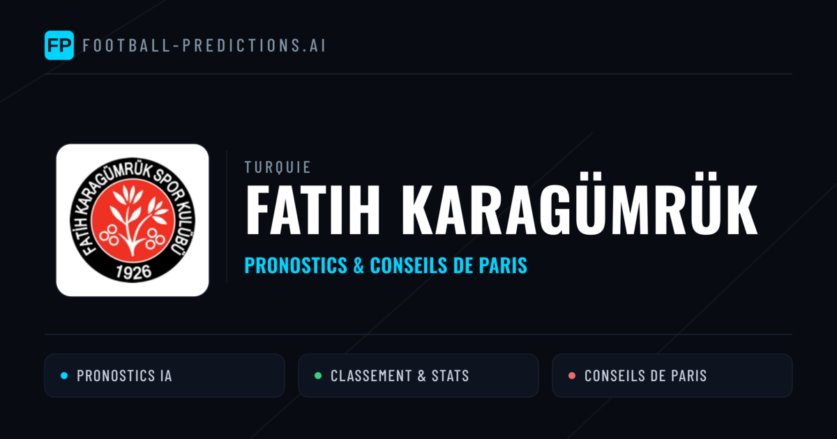 Fatih Karagümrük Pronostics & Statistiques