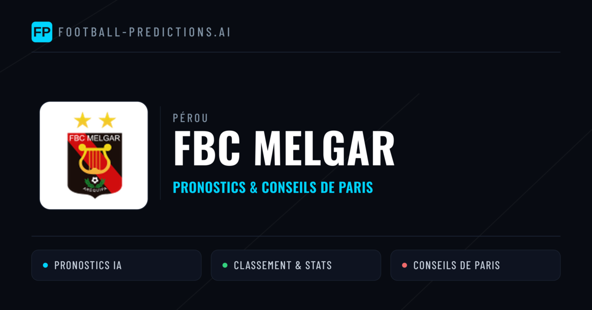 FBC Melgar Pronostics & Statistiques