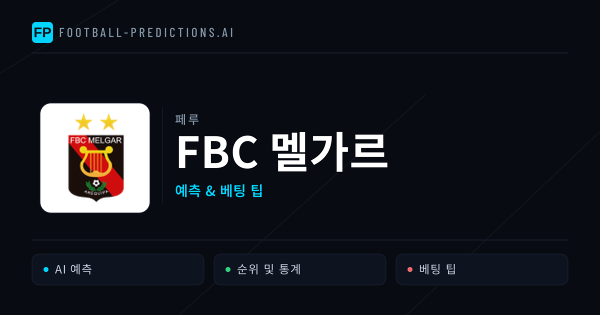 FBC 멜가르 축구 예측 & 통계